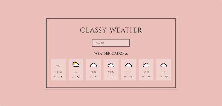 Classy Weather 🌥